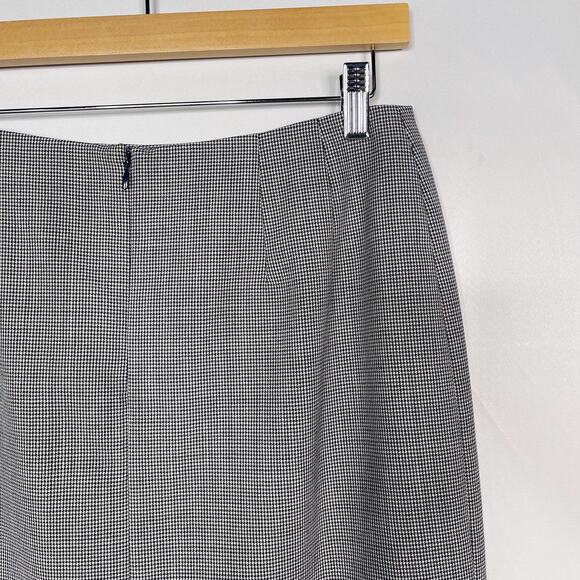 New Pendleton Size 8 Petite Gray Houndstooth Pencil Skirt Virgin Wool Work - Picture 7 of 10